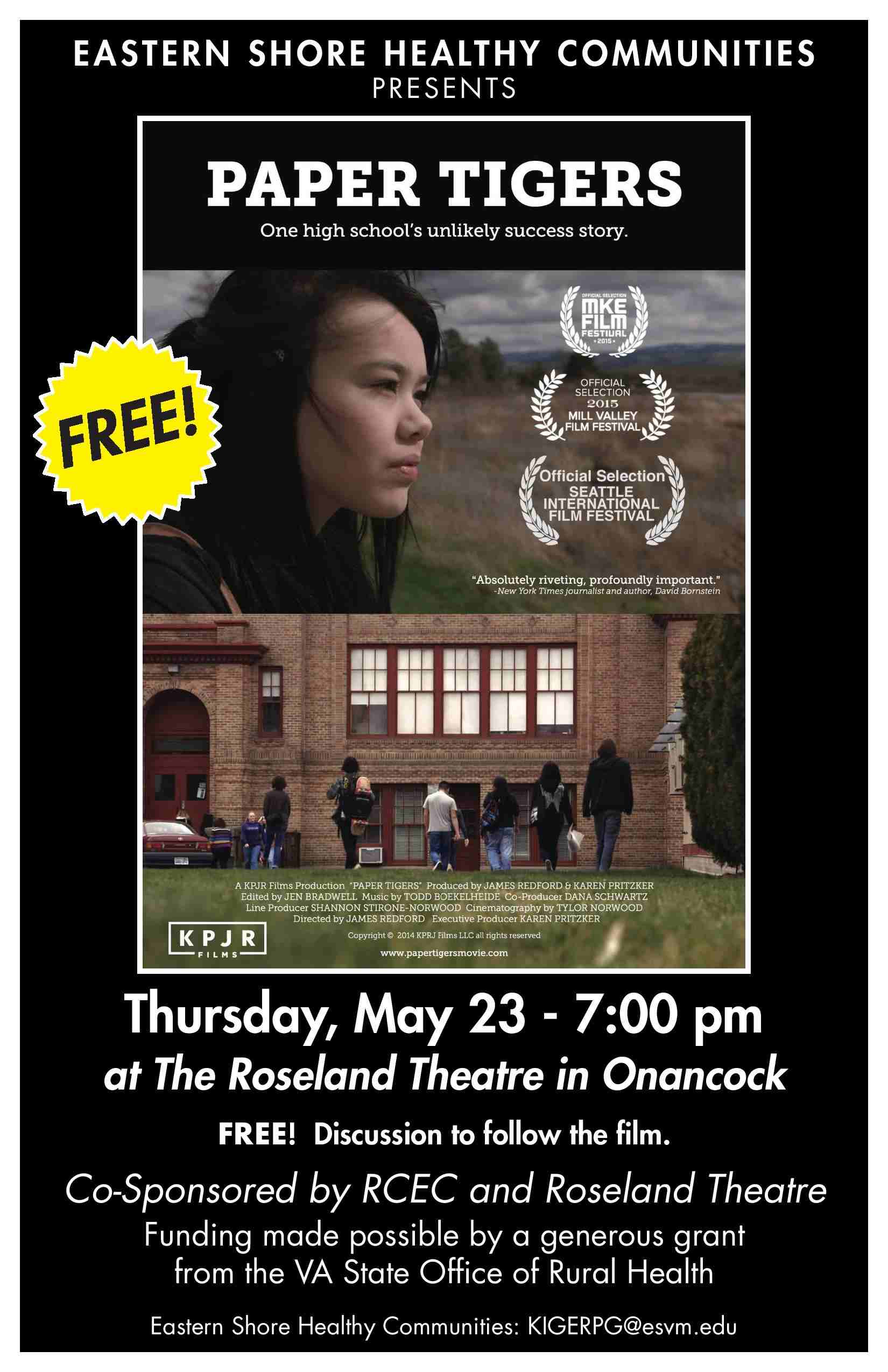 Award-Winning Film ‘Paper Tigers’ Coming to the Roseland Theatre