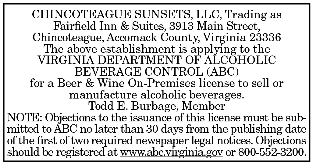Fairfield Inn ABC license
