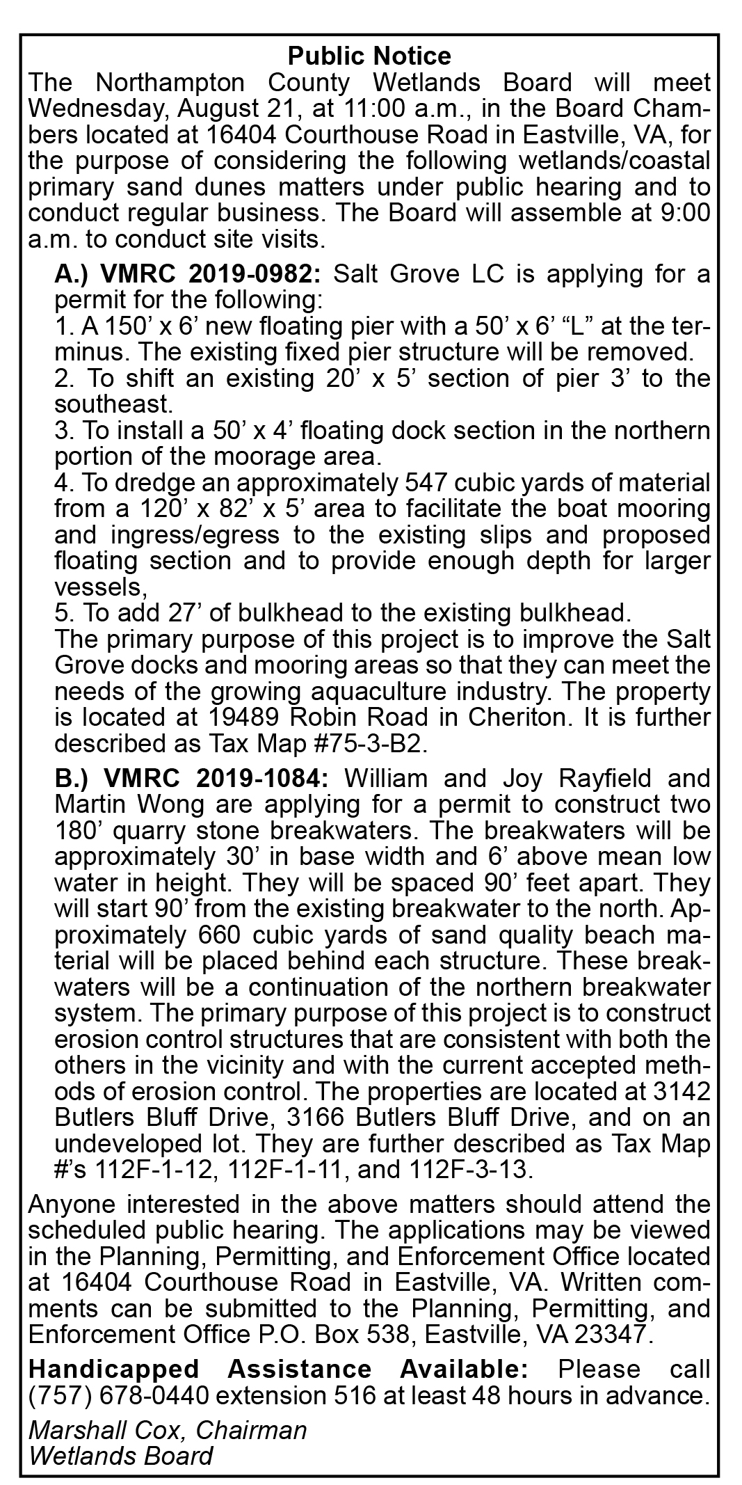 Northampton wetlands board