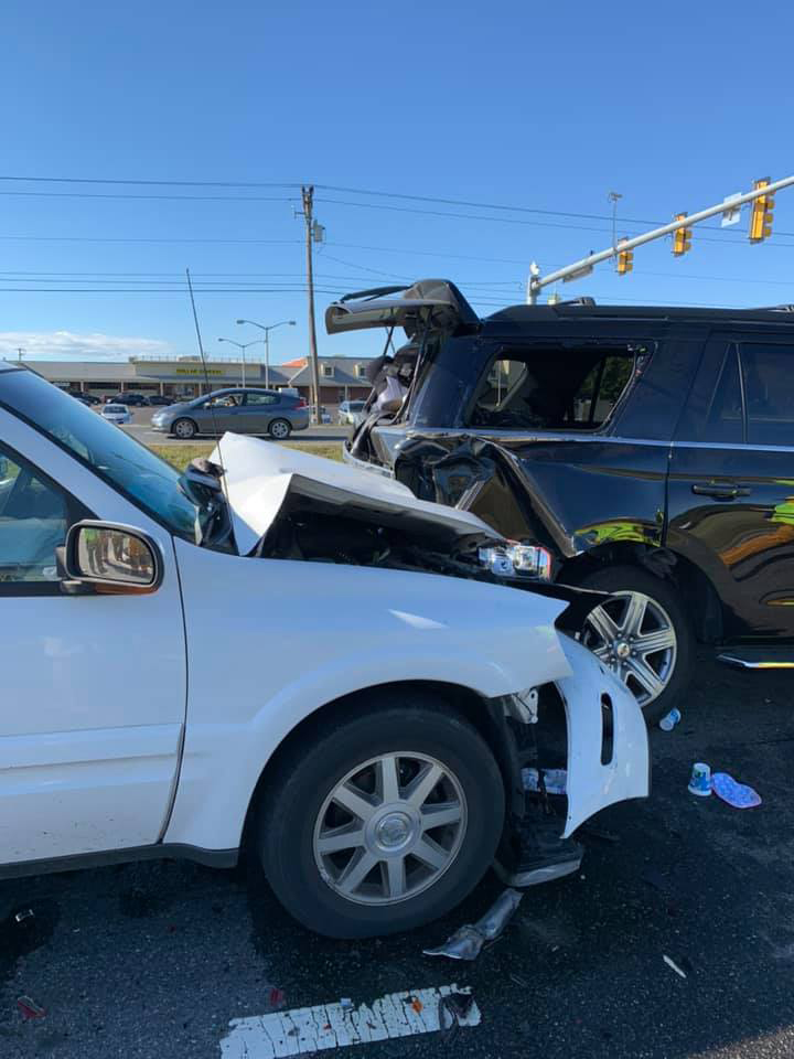 4-Car Crash in Onley Injures 15