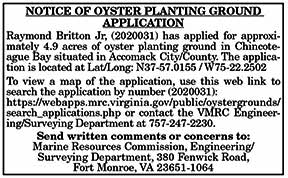 OYSTER Planting GROUND APPLICATION Britton 9.25, 10.2