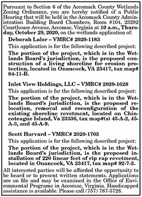 Wetlands Zoning Ordinances 10.16, 10.23