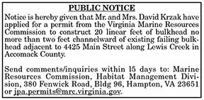 VMRC Public Notice Krzak 12.11