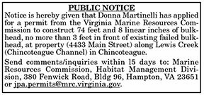 VMRC Public Notice Martinelli 2.19