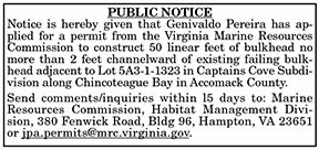 VMRC Public Notice Pereira 2.19