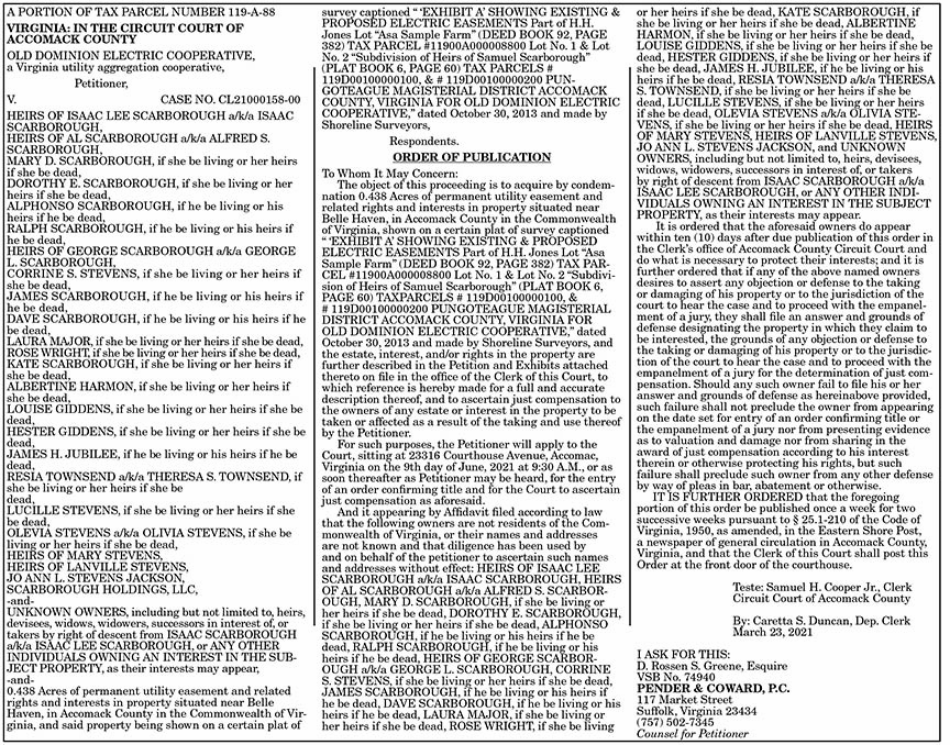 Order of Publication Scarborough 3.26, 4.2