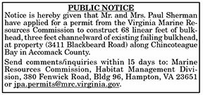 VMRC Public Hearing Sherman 3.5