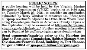VMRC Public Hearing Windsor 3.5, 3.12