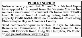 VMRC Public Notice Sipes 3.26