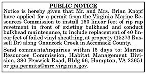 VMRC Public Notice Knopf 4.23