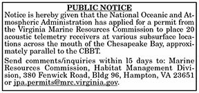 VMRC Public Notice NOAA 4.16