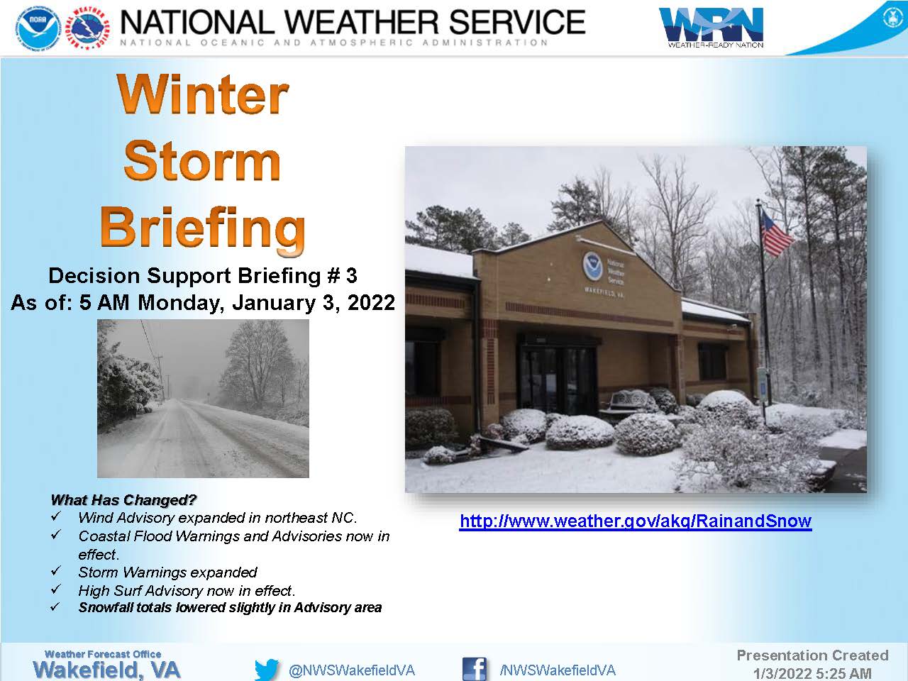 Multiple Weather Hazards in Effect Today, Monday, Jan. 3