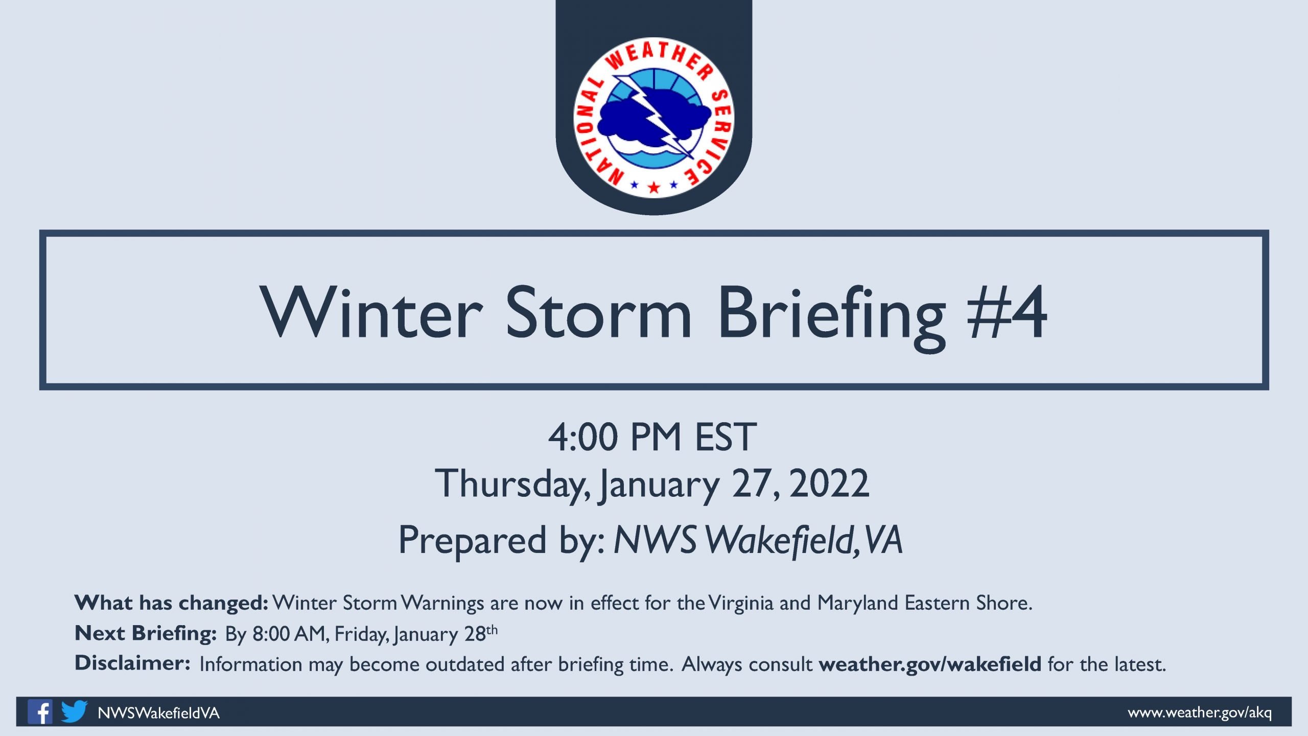 Winter Storm Warning in Effect Friday, 7  p.m., until Saturday, 7 p.m.