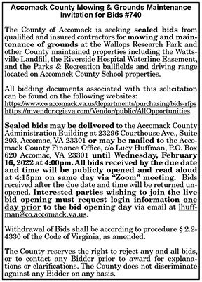 Accomack County Mowing and Grounds Maintenance Invitation for Bids 2.4