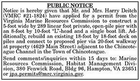 VMRC Public Notice Deitch 3.11
