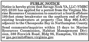 VMRC Public Notice for Savage Neck LLC 3.4