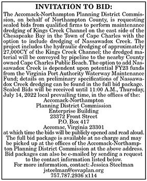 ANPDC Invitation to Bid on Dredging Kings Creek 6.17