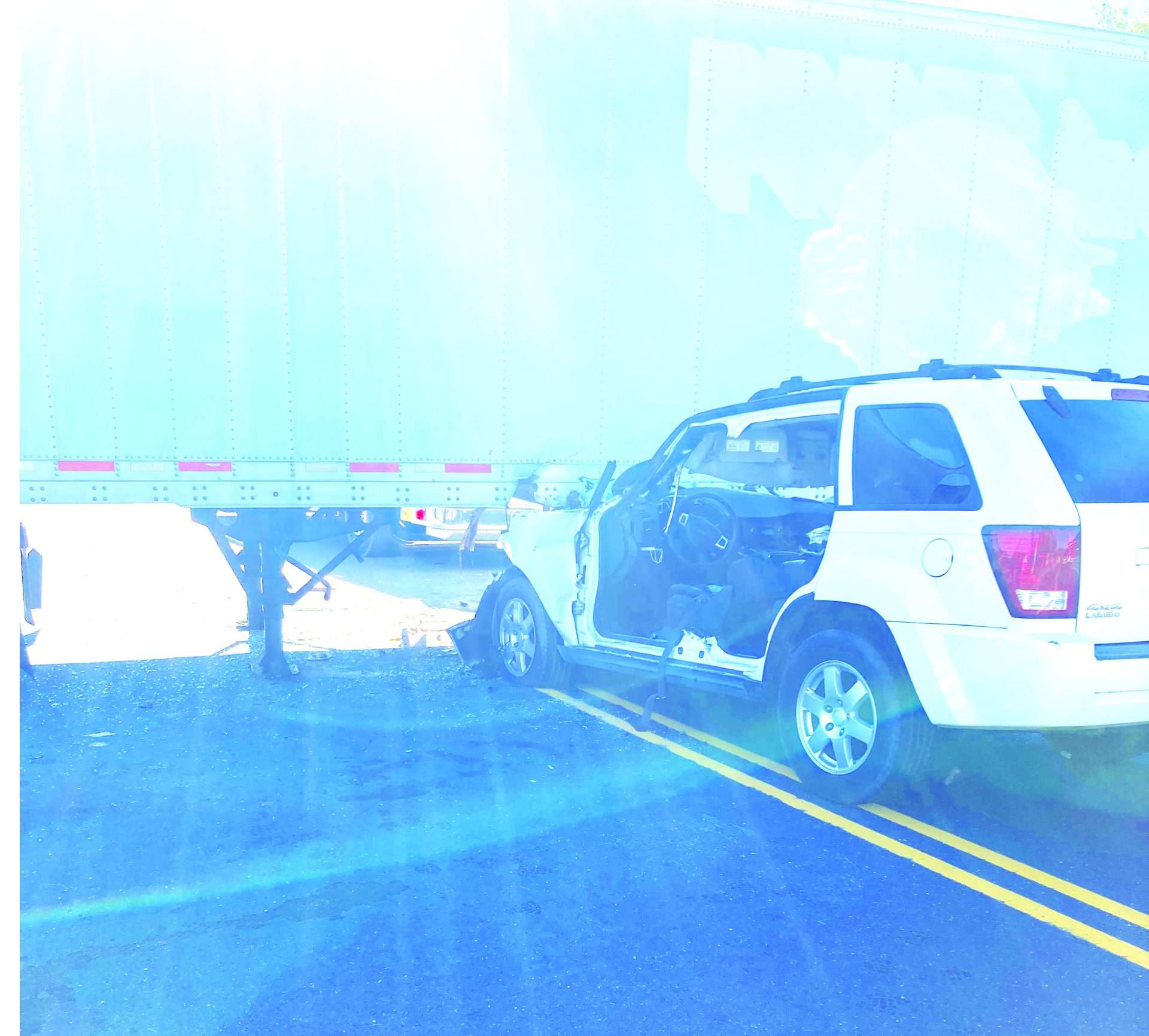 Tractor Trailer vs. Jeep crash on Chincoteague Road injures two