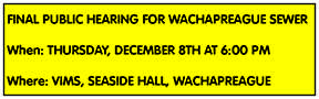 Final Public Hearing For Wachapreague Sewer 11.25, 12.2
