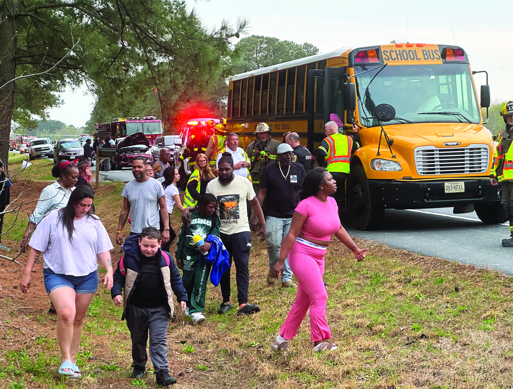 Car hits school busy Thursday afternoon near Eastville;  no injuries reported