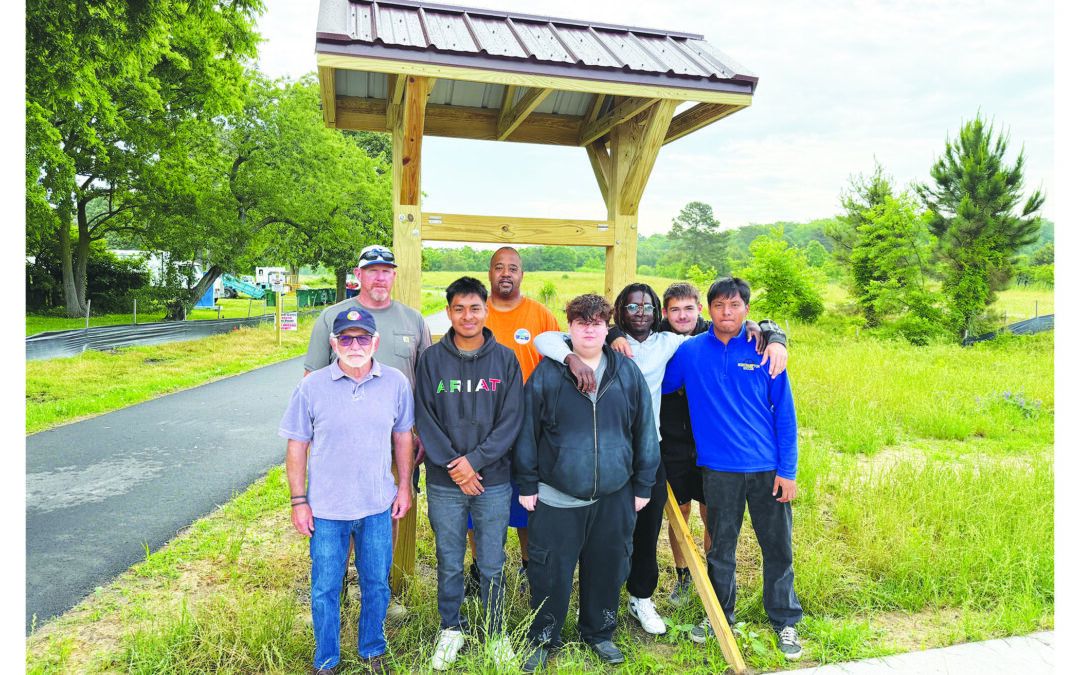 Northampton students build rail trail kiosk