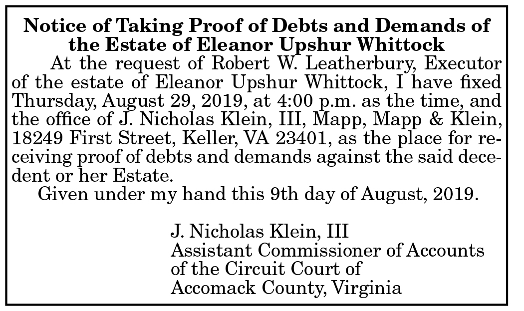 Debts and Demands Eleanor Upshur